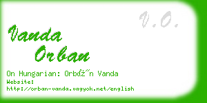 vanda orban business card